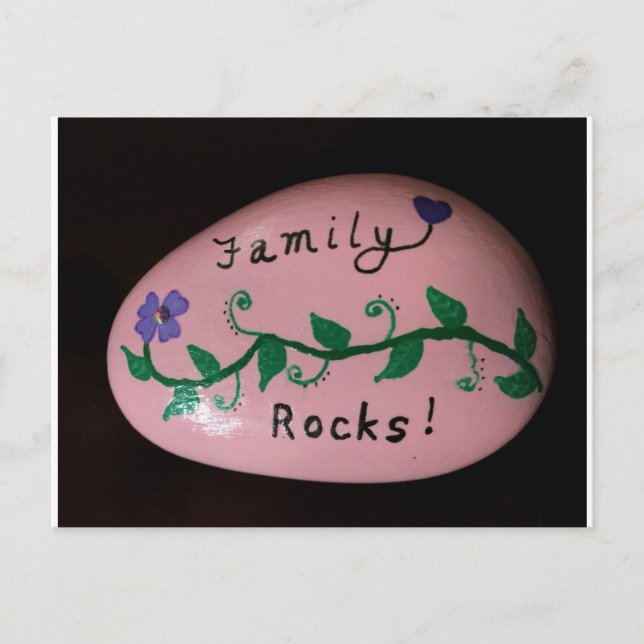 Postal ¡Rocas familiares! (Anverso)