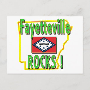 Postal ¡Rocas Fayetteville! (verde)