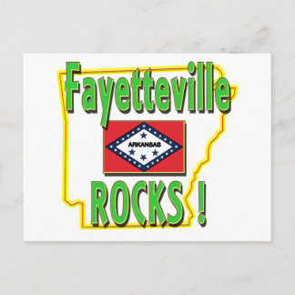 Postal ¡Rocas Fayetteville! (verde)