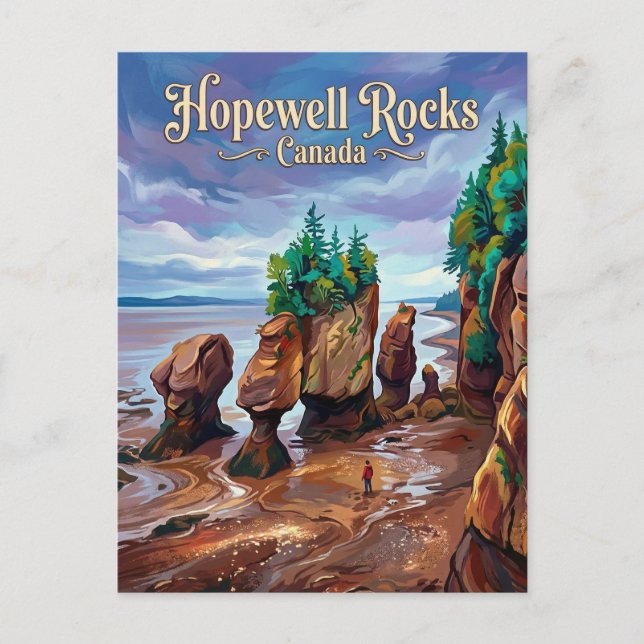 Postal Rocas Hopewell Canadá (Anverso)