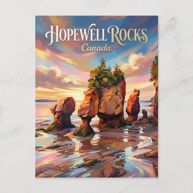 Postal Rocas Hopewell Canadá (Anverso)