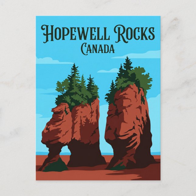 Postal Rocas Hopewell Canadá (Anverso)