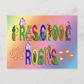 Postal Rocas preescolares - estrellas