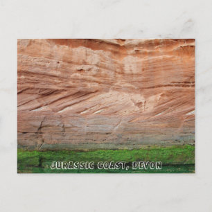 Postal Rocas rojas de la costa jurásica, Devon, Inglaterr