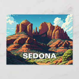 Postal Rocas rojas de viaje de Sedona Arizona