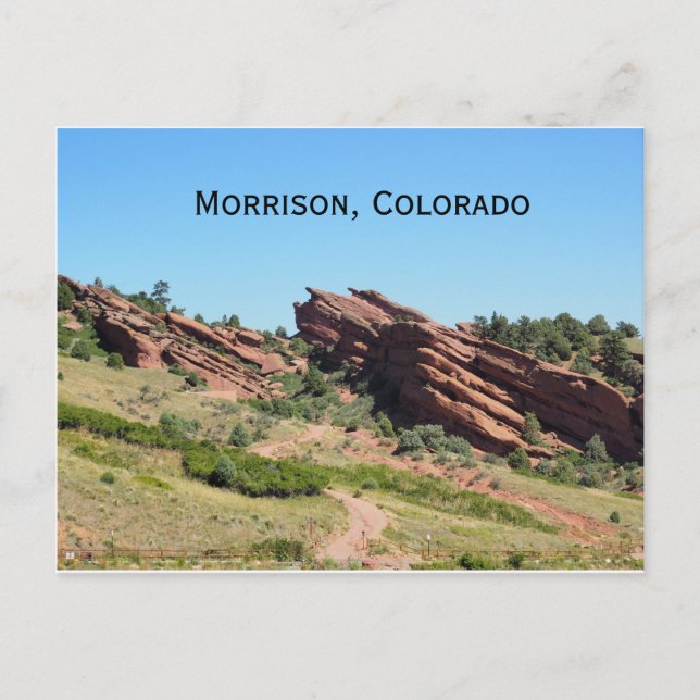 Postal rocas rojas en Morrison, Colorado (Anverso)