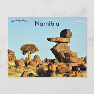 Postal Rocas y árboles en Namibia