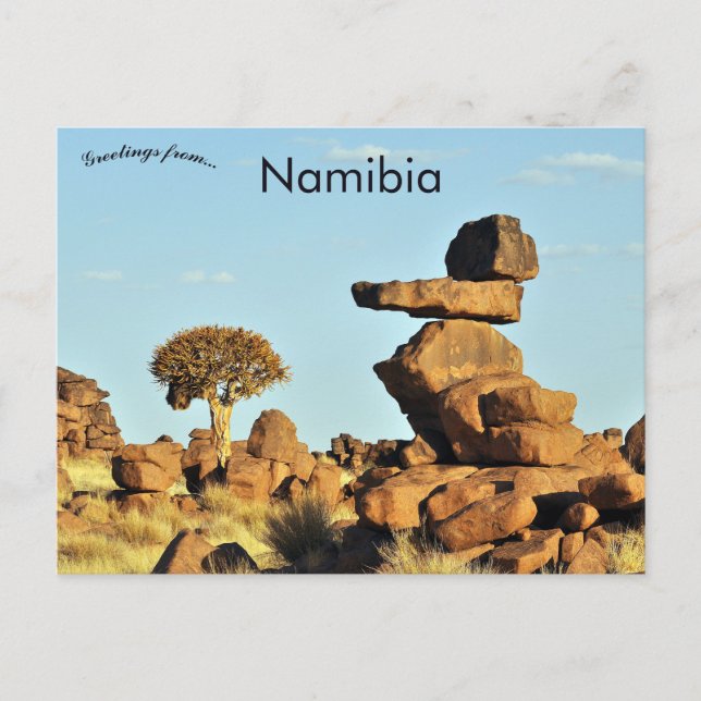 Postal Rocas y árboles en Namibia (Anverso)