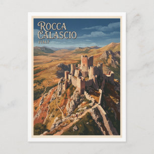 Postal Rocca Calascio, Abruzzo Italia
