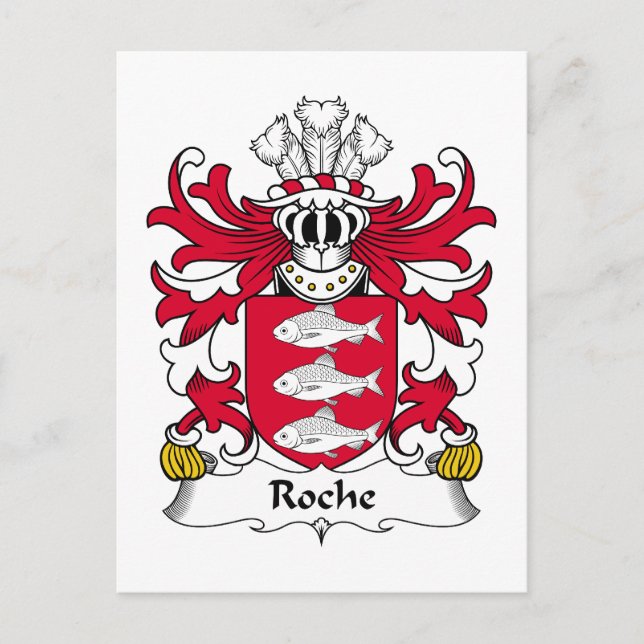Postal Roche Family Crest (Anverso)