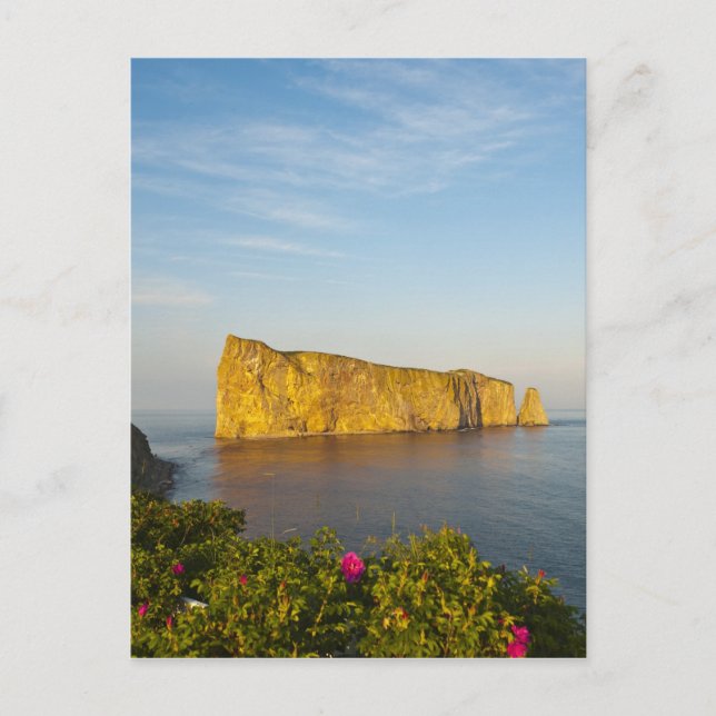 Postal Rocher Perce (Perce Rock), Quebec, Canadá. (Anverso)