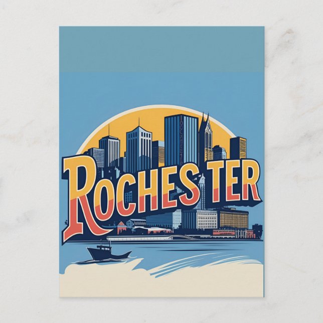 Postal Rochester City Skyline New York USA (Anverso)