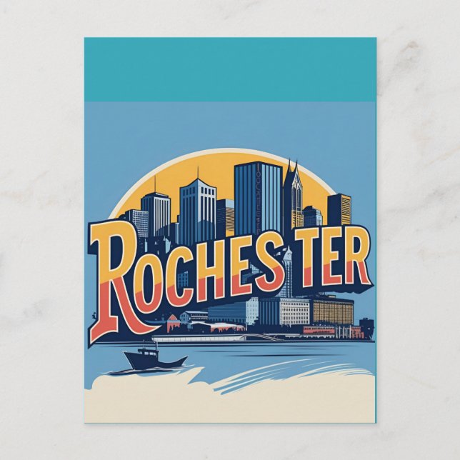 Postal Rochester City Skyline New York USA (Anverso)