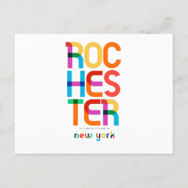 Postal Rochester New York Mid Century, Pop Art,
