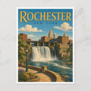 Postal Rochester Nueva York High Falls GeoSaga