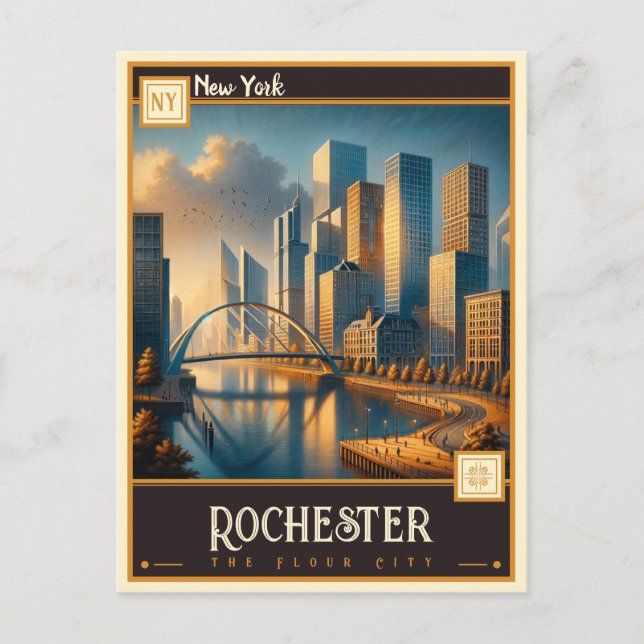 Postal Rochester, Nueva York | Vintage (Anverso)