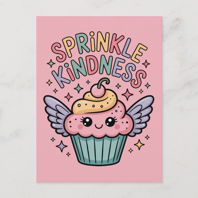 Postal Rocía Amabilidad | Cupcake (Anverso)
