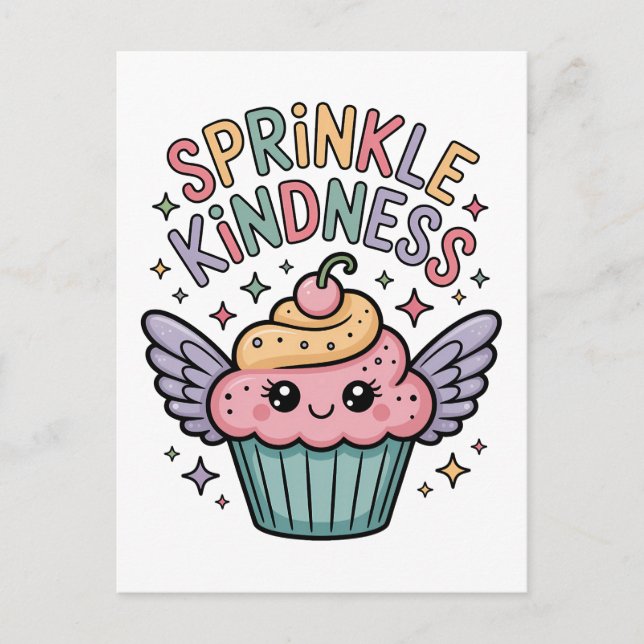 Postal Rocía Amabilidad | Cupcake (Anverso)