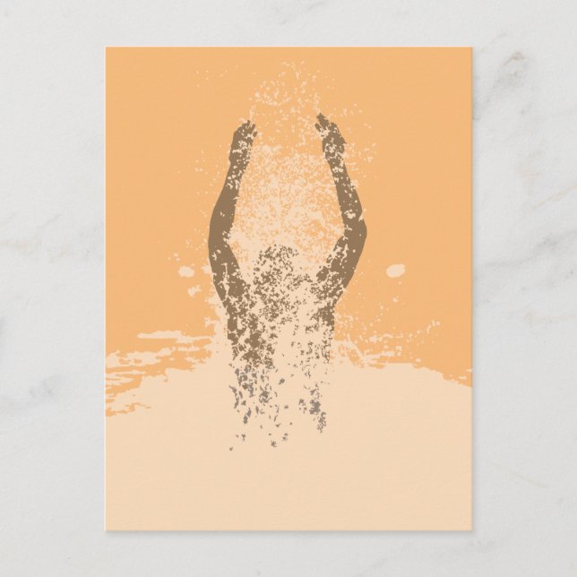 Postal Rocido de agua del hombre negro y blanco fresco (Anverso)