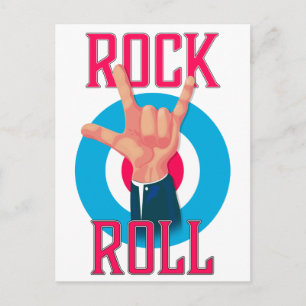 Postal Rock and roll Cuernos del mal