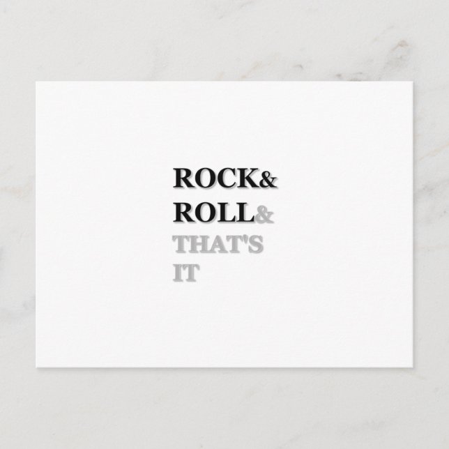 Postal Rock and Roll y eso es todo (Anverso)