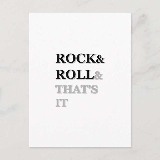 Postal Rock and Roll y eso es todo (Anverso)