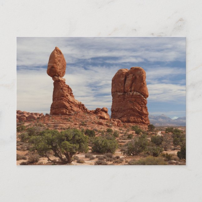 Postal Rock balanceado en el Parque Nacional Arches, Moab (Anverso)