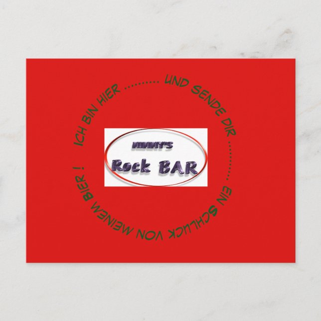 Postal Rock Bar Mimmy (Anverso)