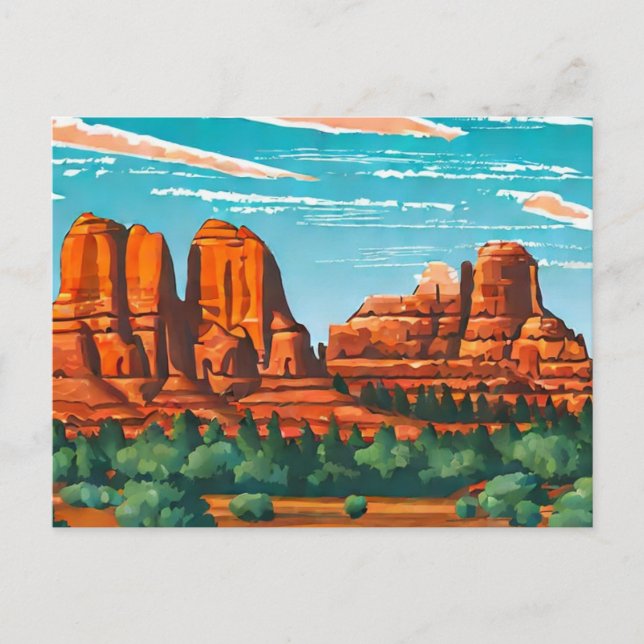 Postal Rock bell, Sedona, pintura de Arizona (Anverso)