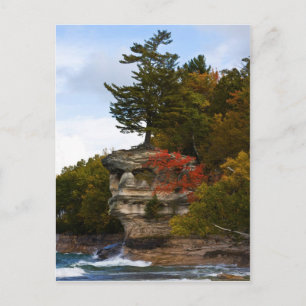 Postal Rock Chapel En Otoño