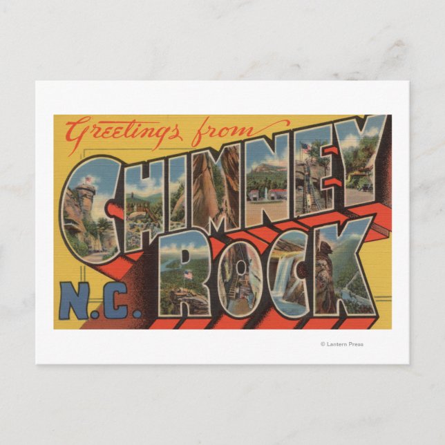 Postal Rock chimenea, Carolina del Norte (Anverso)