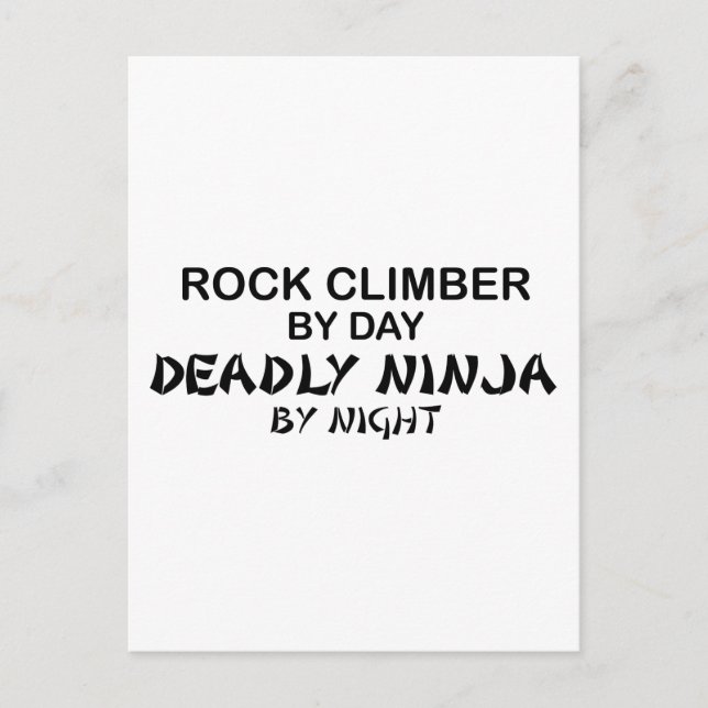 Postal Rock Climber Moradly Ninja por noche (Anverso)