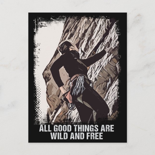 Postal Rock Climber Motto Vintage Grunge Mountain Summit (Anverso)