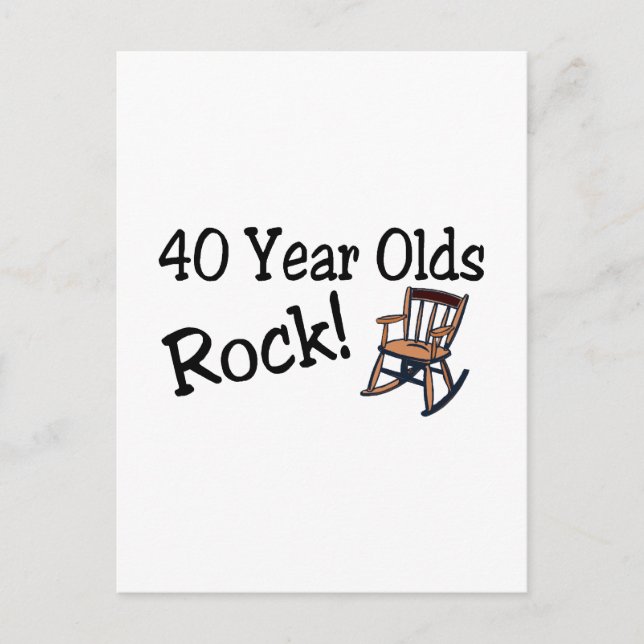 Postal Rock de 40 años (Rocking Chair) (Anverso)