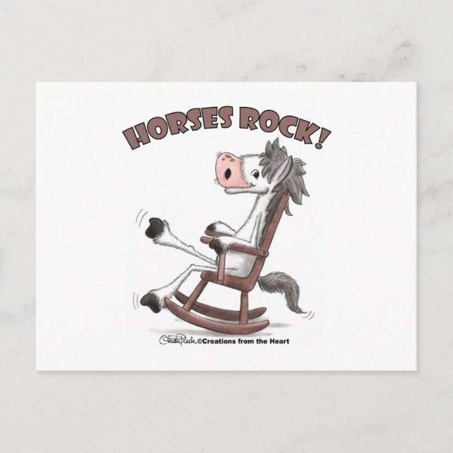Postal ¡Rock de caballos! (Anverso)