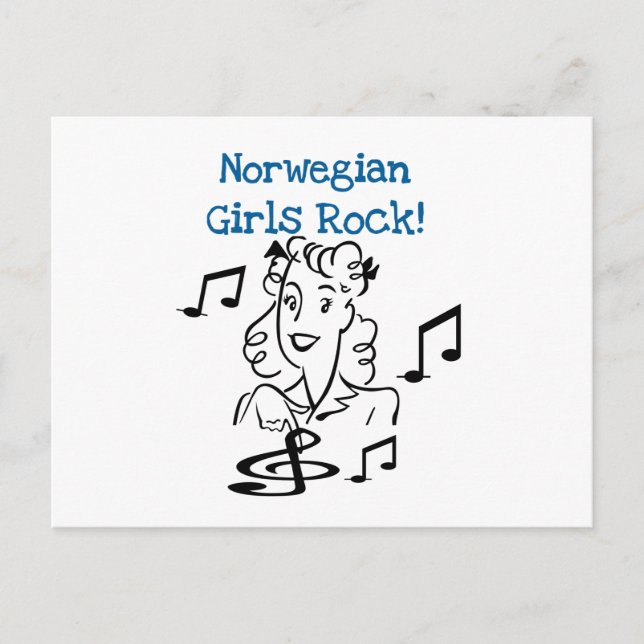 Postal Rock de Chicas noruegos (Anverso)