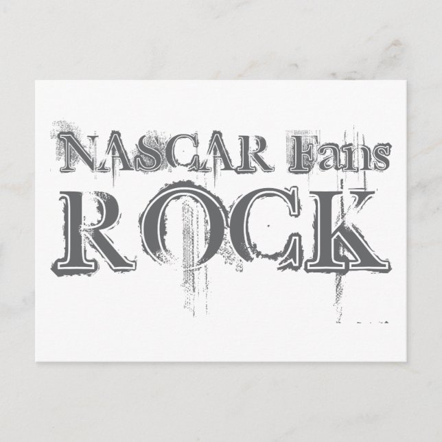 Postal Rock de fans de NASCAR (Anverso)