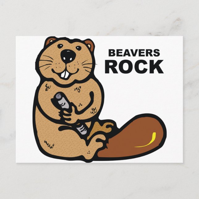 Postal Rock de los Beavers (Anverso)