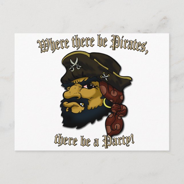 Postal ¡Rock de los piratas! (Anverso)