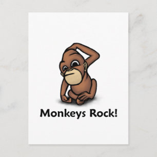Postal ¡Rock de monos!