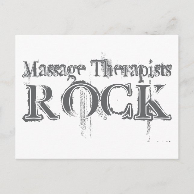 Postal Rock de terapeutas de masaje (Anverso)
