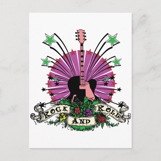 Postal Rock femenino n Roll (Anverso)