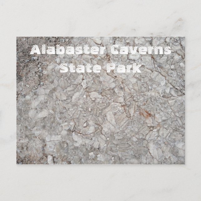 Postal Rock Gypsum, Parque Estatal Alabaster Caverns, OK (Anverso)