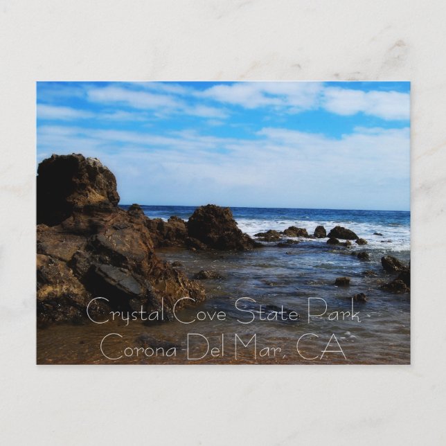 Postal Rock Mounds in the calm, Crystal Cove State Par... (Anverso)