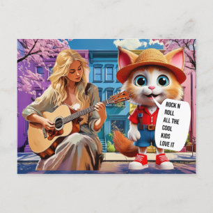 Postal Rock n roll a todos los chicos geniales les encant