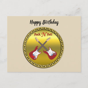 Postal Rock N roll con guitarra eléctrica