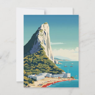 Postal Rock of Gibraltar Travel Art