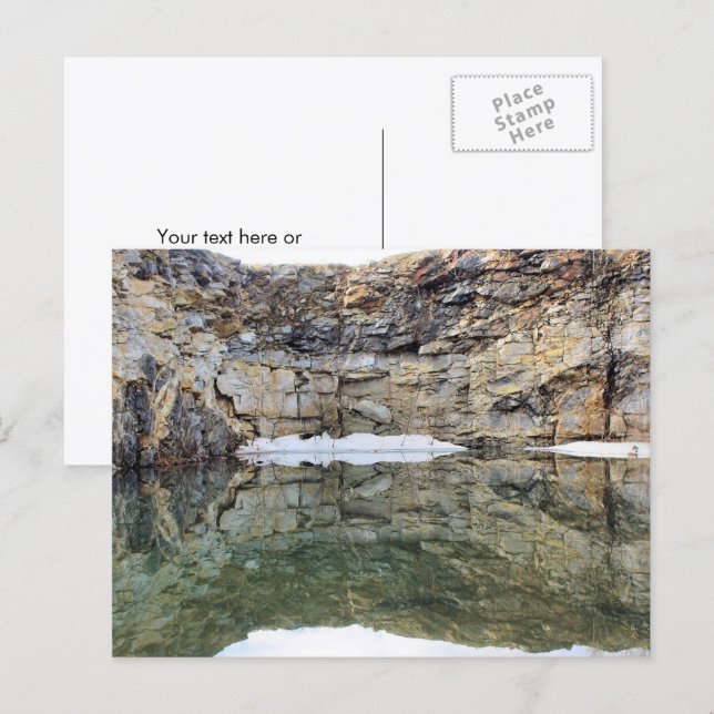 Postal Rock Quarry Wall Reflection #1 Nature  (Anverso / Reverso)