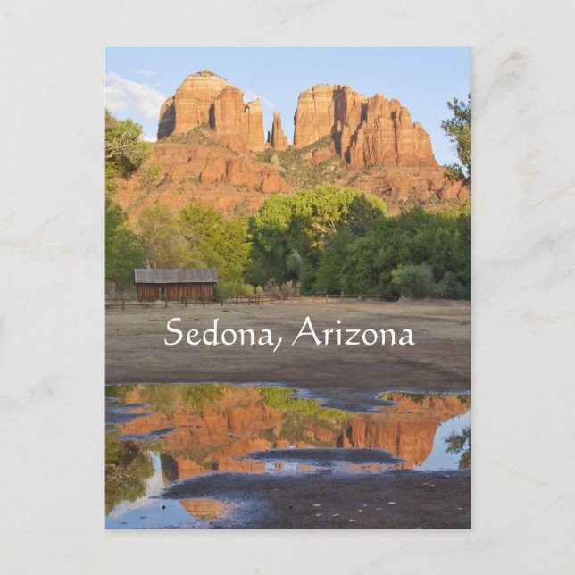 Postal Rock Rojo cruzando Sedona, AZ (Anverso)