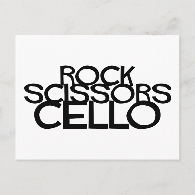Postal Rock Scissors Cello (Anverso)